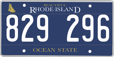RI license plate 829296