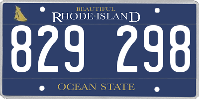 RI license plate 829298