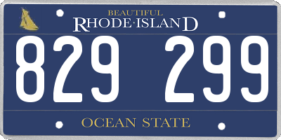 RI license plate 829299