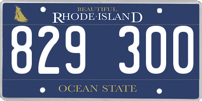 RI license plate 829300