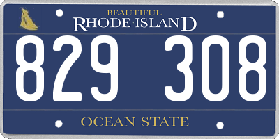 RI license plate 829308