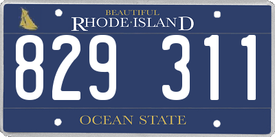 RI license plate 829311