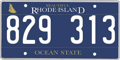 RI license plate 829313