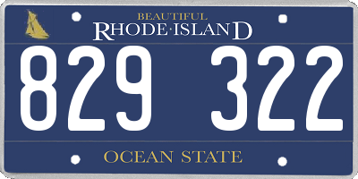 RI license plate 829322