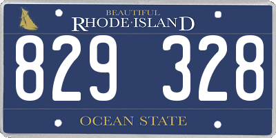 RI license plate 829328