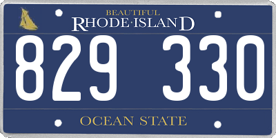 RI license plate 829330