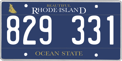 RI license plate 829331
