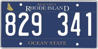 RI license plate 829341