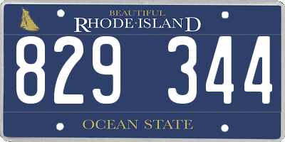 RI license plate 829344