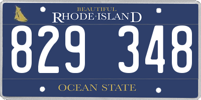 RI license plate 829348