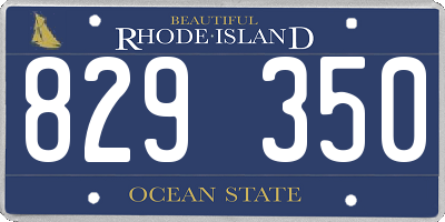RI license plate 829350