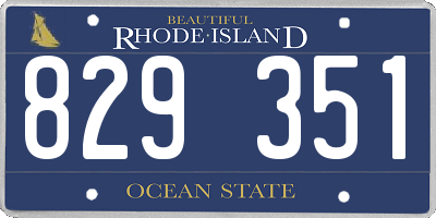 RI license plate 829351