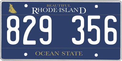 RI license plate 829356