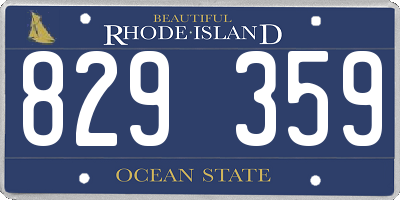 RI license plate 829359