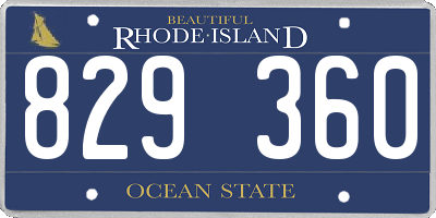 RI license plate 829360