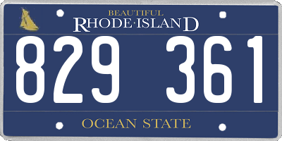 RI license plate 829361