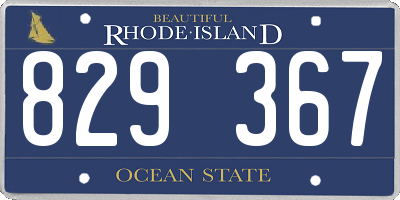 RI license plate 829367