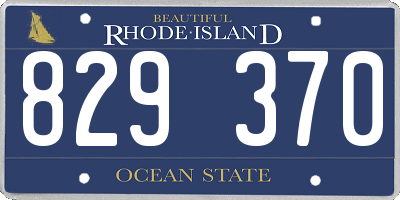 RI license plate 829370
