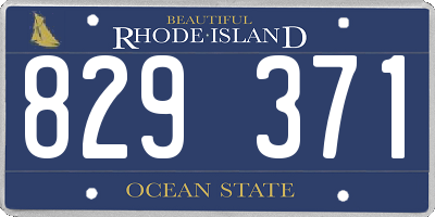 RI license plate 829371