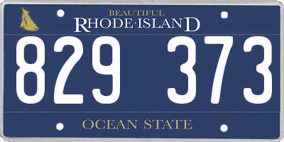 RI license plate 829373