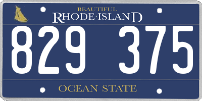 RI license plate 829375