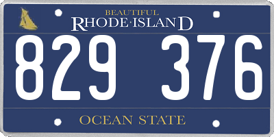 RI license plate 829376