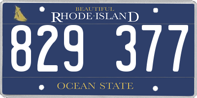 RI license plate 829377
