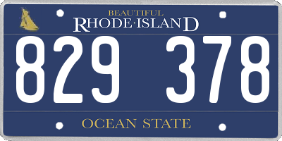 RI license plate 829378