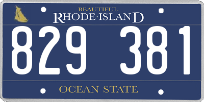 RI license plate 829381
