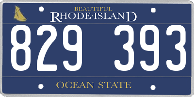 RI license plate 829393