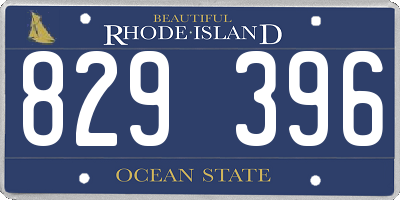 RI license plate 829396