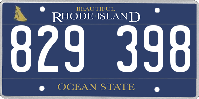 RI license plate 829398