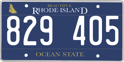 RI license plate 829405