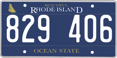 RI license plate 829406