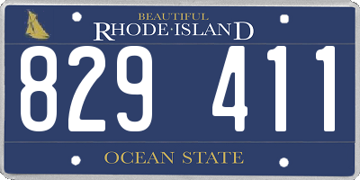 RI license plate 829411