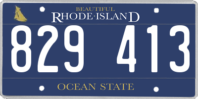 RI license plate 829413