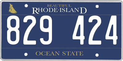 RI license plate 829424