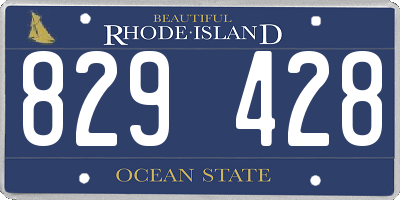 RI license plate 829428