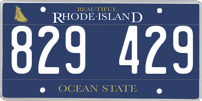 RI license plate 829429
