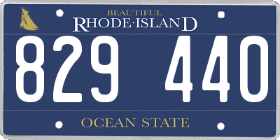RI license plate 829440