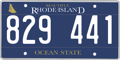 RI license plate 829441