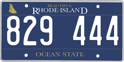 RI license plate 829444