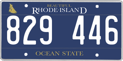 RI license plate 829446
