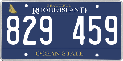 RI license plate 829459