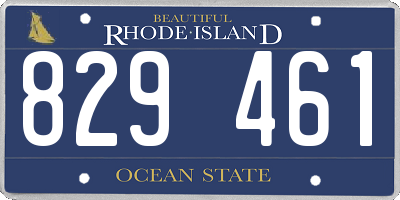 RI license plate 829461