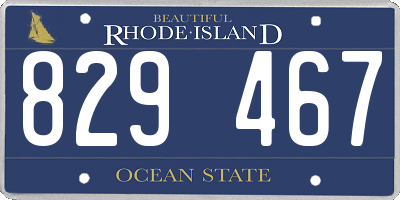 RI license plate 829467