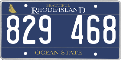 RI license plate 829468
