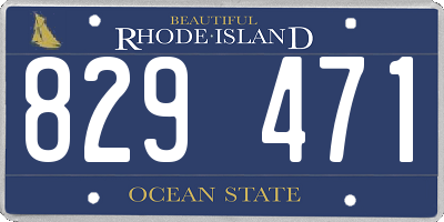 RI license plate 829471