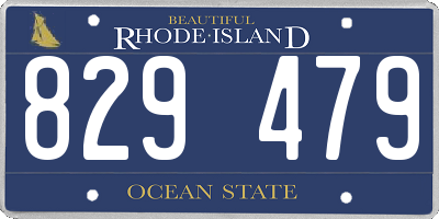 RI license plate 829479