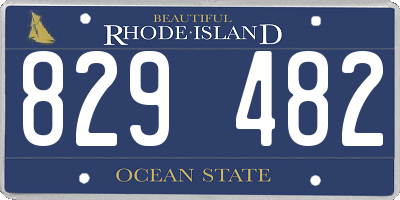 RI license plate 829482